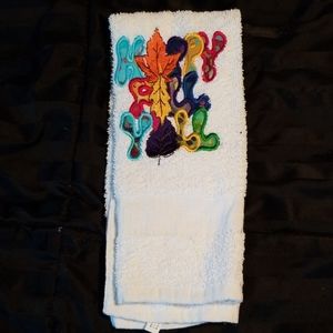 Embroidered kitchen towel